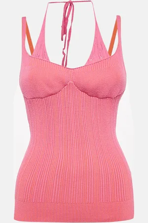 Jacquemus /Orange Rib Knit La Maille Valensole Tank Top S