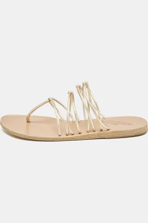 Ancient Greek Sandals Leather Thong Flat Slides Size 41