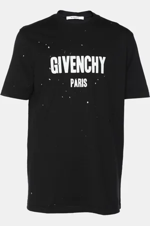Givenchy Logo Print Cotton Distressed T-Shirt S