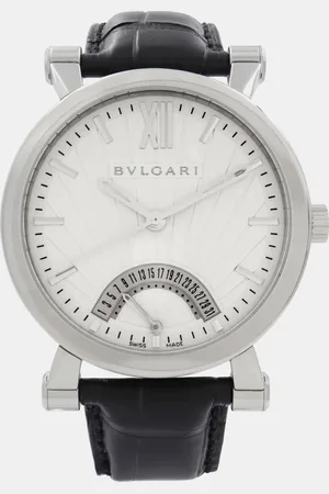Bvlgari White Stainless Steel Sotirio Retrograde SB42SDR Automatic Men