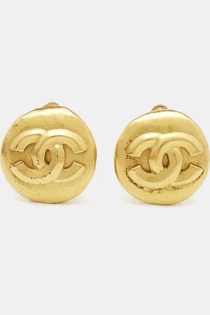 CHANEL CC Tone Clip On Earrings
