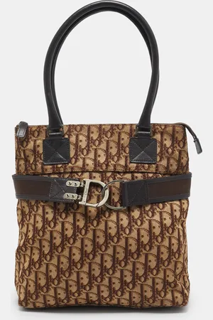 Dior Issimo Canvas and Leather Buckle Tote