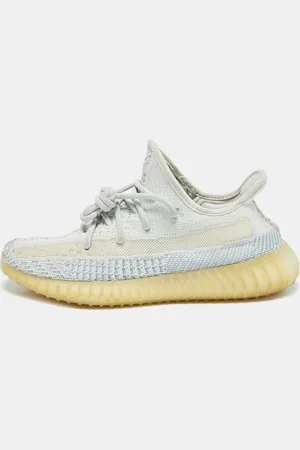 adidas /Grey Knit Fabric Boost 350 V2 Static Non Reflective Sneakers Size 39 1/3