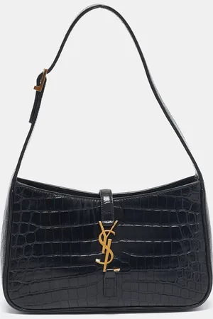 Saint Laurent Saint Laurent Croc Embossed Leather LE 5 À 7 Shoulder Bag