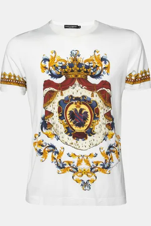 Dolce & Gabbana Crown Print Jersey Crewneck T-Shirt L