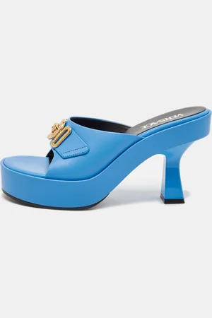 VERSACE Leather Medusa Biggie Mules Size 38
