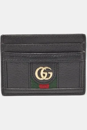 Gucci Leather Ophidia Web Card Holder