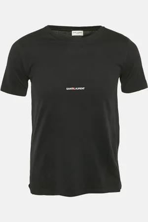 Saint Laurent Logo Print Cotton Crew Neck T-Shirt S