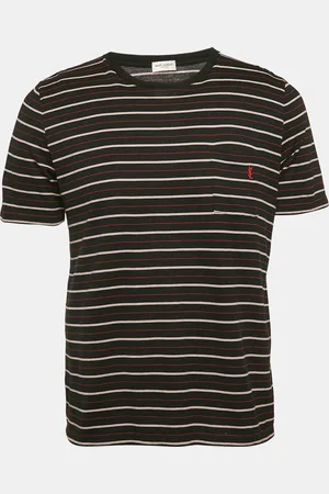 Saint Laurent Saint Laurent Stripe Cotton Crew Neck T-Shirt S