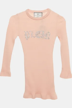 Philipp Plein Junior Crystal Embellished Rib Knit Day Dress 6 Yrs
