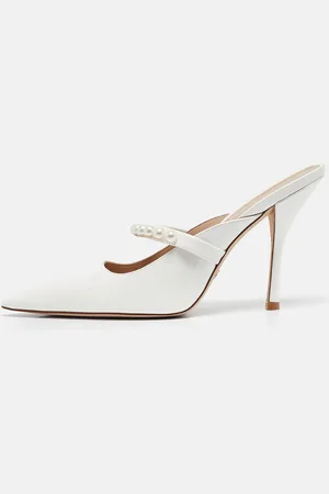 Stuart Weitzman Patent Leather Goldie Pointed Toe Mules Size 40