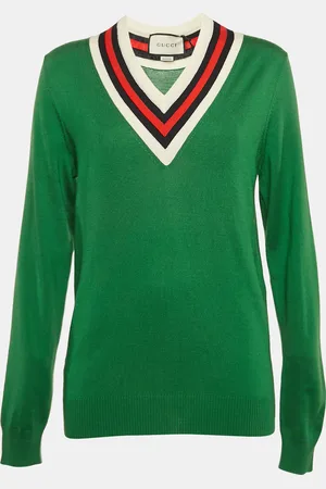 Gucci Wool V-Neck Full Sleeve Sweater XS