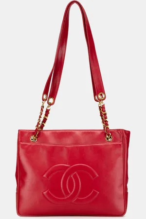 CHANEL CC Lambskin Chain Tote Bag