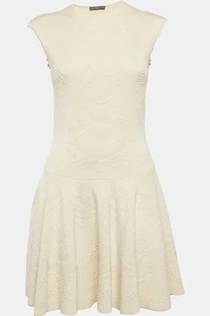 Alexander McQueen Jacquard Stretch Knit Sleeveless Mini Dress M