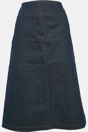 Chloé Vintage Applique Denim Pencil Skirt S