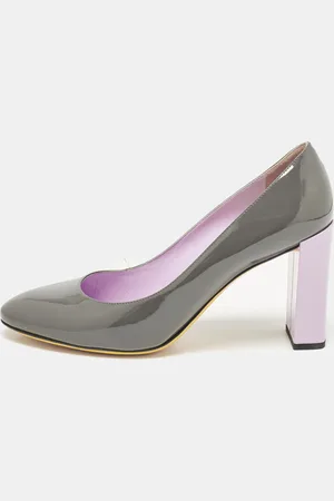 Fendi Patent Leather Round Tote Pumps Size 41