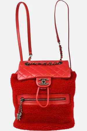 CHANEL Sheepskin Lambskin Backpack