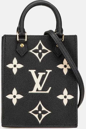 LOUIS VUITTON Bicolor Monogram Empreinte Leather Petit Sac Plat Tote Bag