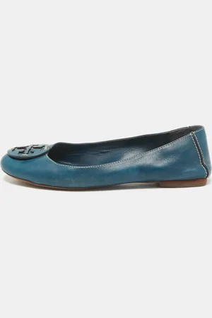 Tory Burch Leather Logo Minnie Ballet Flats Size 37