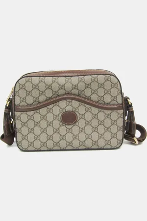 Gucci /Brown GG Supreme Interlocking Shoulder Bag