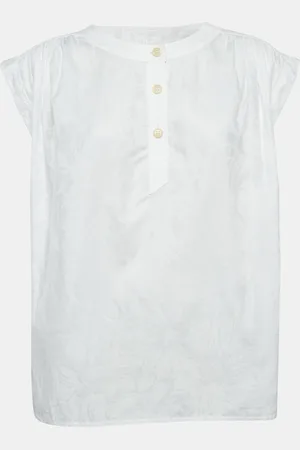 Gucci Vintage Jacquard Cotton Blouse M