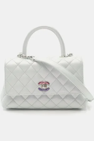 CHANEL Leather Coco Top Handle Bag