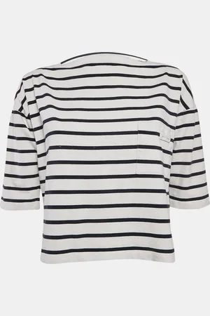 Prada /Blue Stripe Cotton Knit Top L