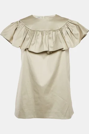 Miu Miu Cotton Gathered Top S