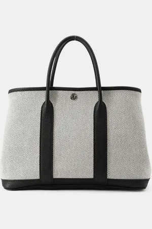 Hermès Ecru/Black Negonda Leather Toile H Garden Party TPM Bag