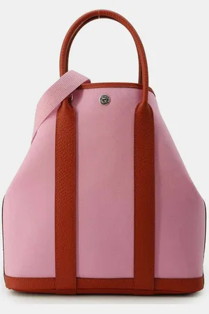 Hermès /Rouge Duchesse Toilet Officer Vache Leather Garden Party PM Bag