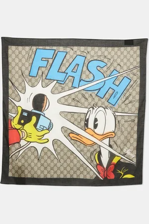 Gucci X Disney Donald Duck GG Print Cotton Scarf