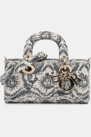 Dior Small Denim Toile de Jouy Soleil Lady D Joy Top Handle Bag