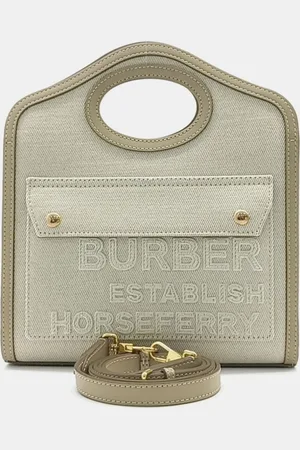 Burberry Canvas and Leather pocket mini bag