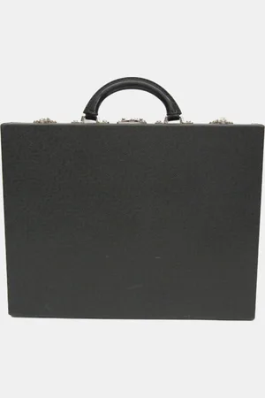 LOUIS VUITTON /Ardoise Taiga Leather Diplomat Attache Case