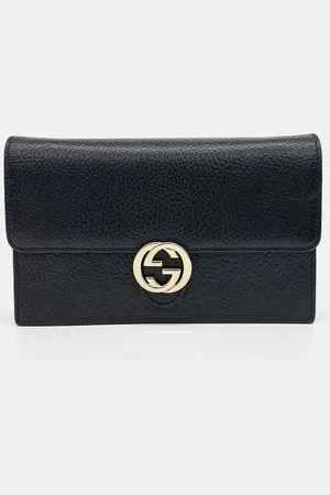 Gucci Leather Interlocking Chain Crossbody Bag