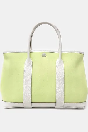 Hermès Yellow Canvas And Leather Garden Party 30 Bag