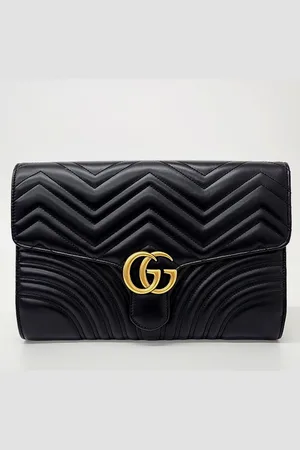 Gucci Leather Marmont Matelasse Clutch