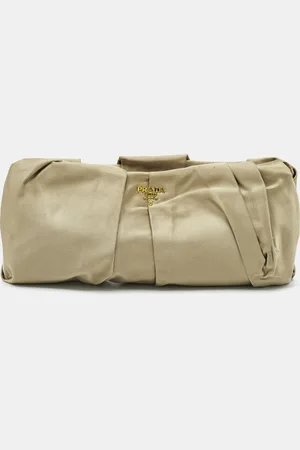 Prada Satin Raso Gathered Clutch