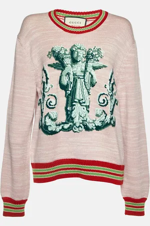 Gucci Angel Embroidered Wool Knit Sweater XL