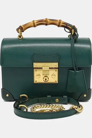 Gucci Leather Padlock Bamboo Small Shoulder Bag