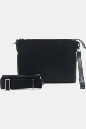 Gucci Canvas and Leather Jumbo GG Medium Messenger Bag