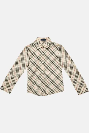Burberry Kids Vintage Checked Cotton Shirt Size 6 Yrs