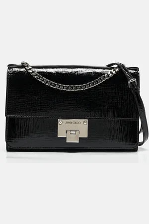 Jimmy Choo Patent Leather Rebel Flap Shoulder Bag