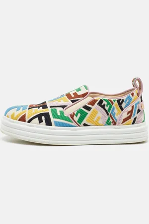 Fendi Canvas FF Vertigo Slip On Sneakers Size 39