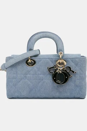 Dior Denim Macrocannage Small Lady D Joy Bag