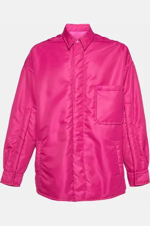 VALENTINO Nylon Rockstud Detail Padded Oversized Jacket L