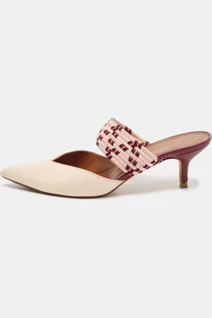 MALONE SOULIERS Leather and Patent Leather Maisie Mules Size 36.5