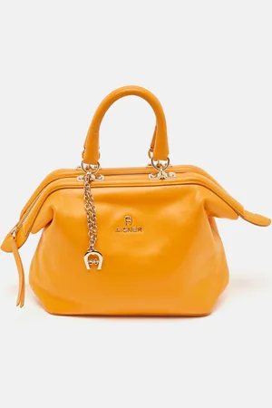 Aigner Leather Frame Satchel