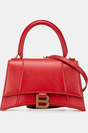 Balenciaga Leather Hourglass Small Top Handle Bag