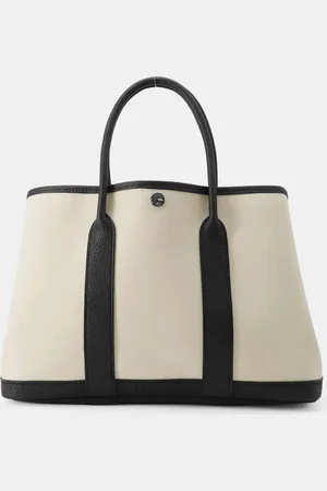 Hermès Vanilla/ Toile Military Negonda Leather Garden Party TPM Bag